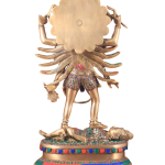Pure Brass Kali Mata Stonework Four Arms - 18" Meenakari Divine Art | Jaipurio